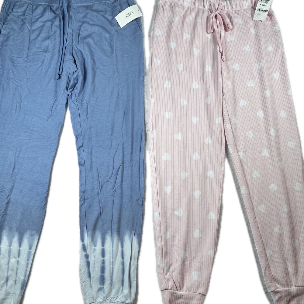 Jenni Alfani Women's XS Pajama Pants Lot of 2 NWT Heart Tie Dye Lounge Joggers